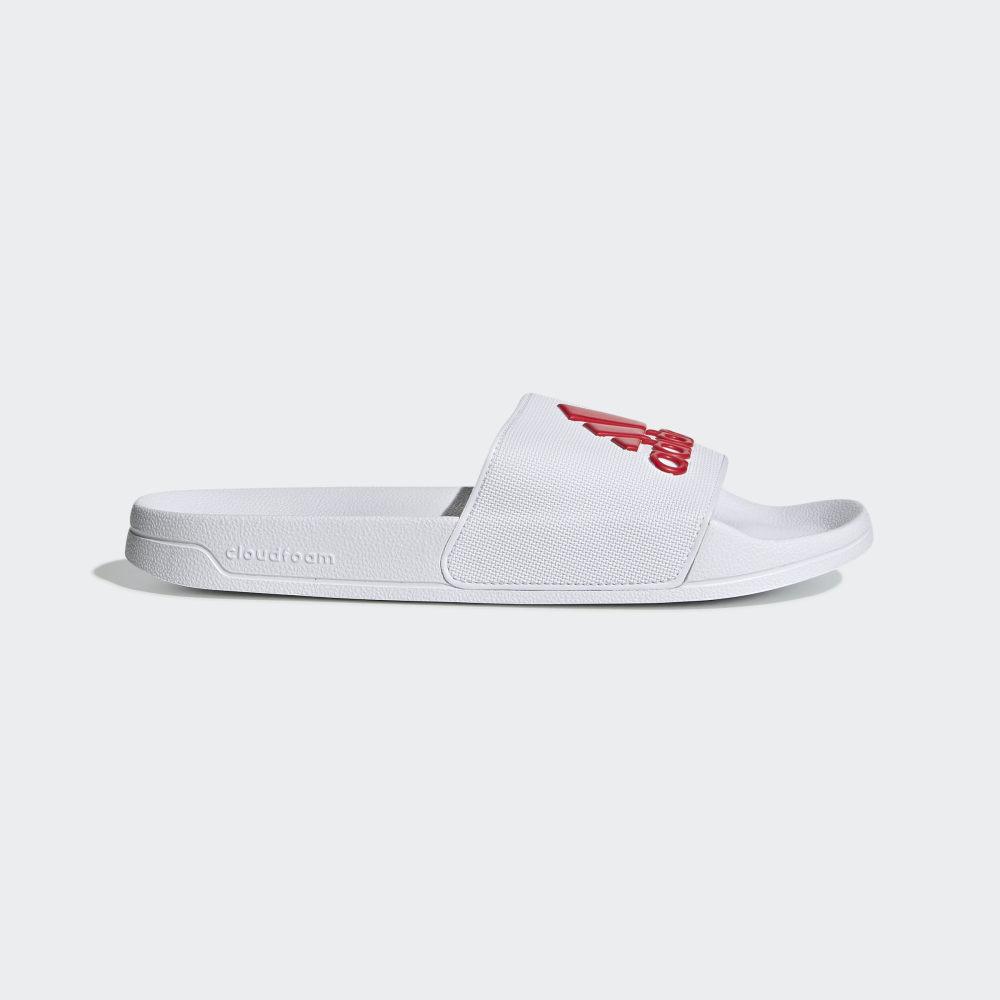 Adidas Men's Adilette Shower Slides White/Red Ireland F34767